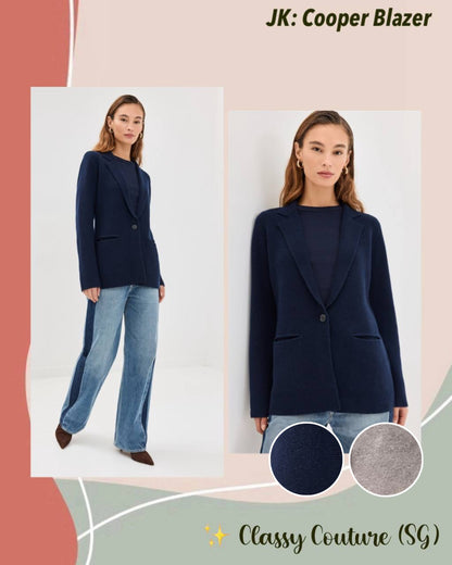 JK Cooper Wool-Cashmere Knit Blazer