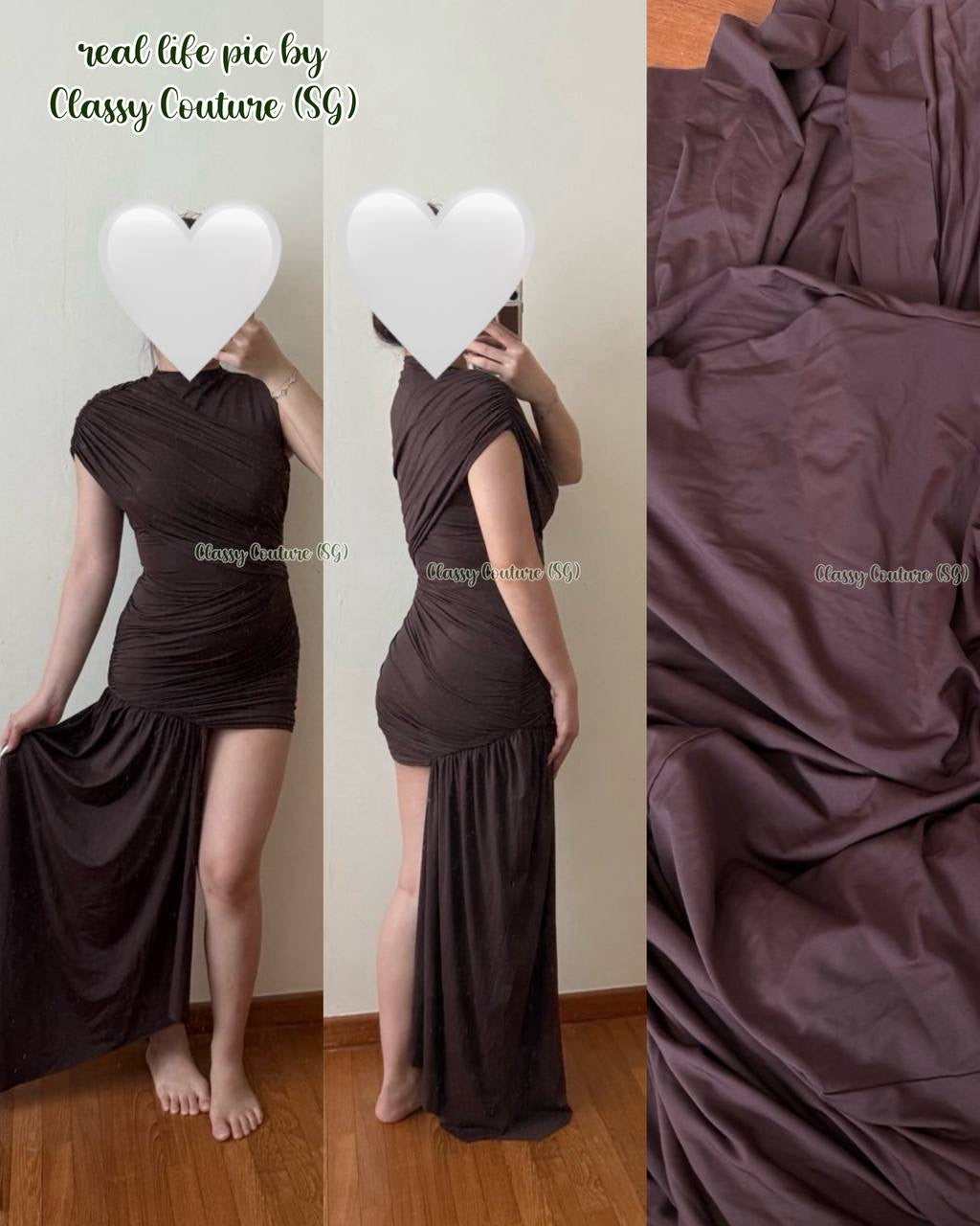 7 Colors! DLV Ravenna Draped Mini Dress