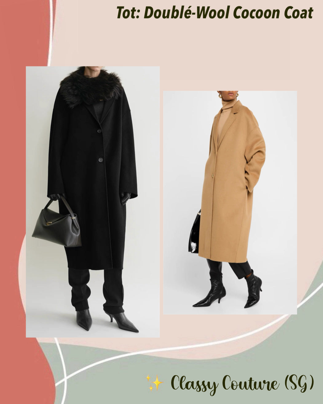 Tot Double Wool Cocoon Coat