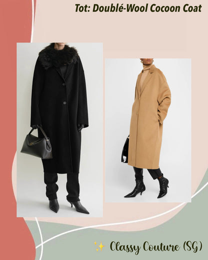 Tot Double Wool Cocoon Coat