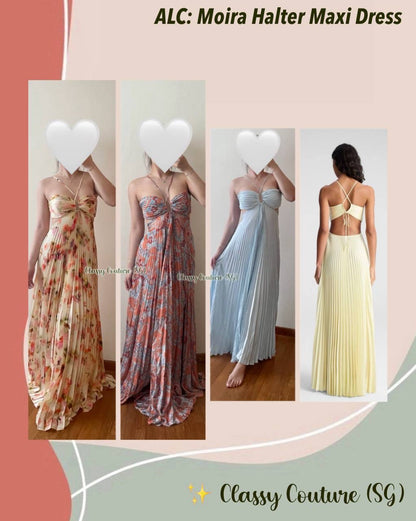 (PART 1/2) 8 Colors! ALC Moira Halter Bustier Maxi Dress