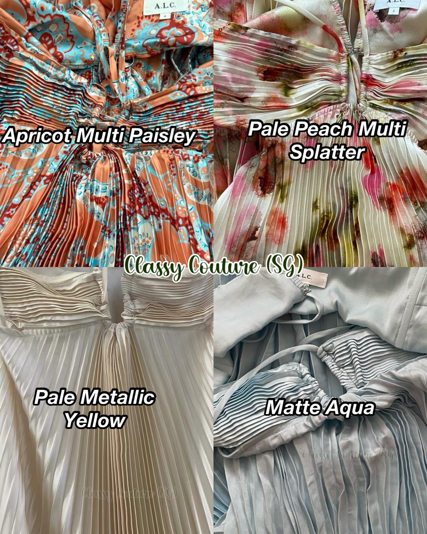 (PART 1/2) 8 Colors! ALC Moira Halter Bustier Maxi Dress