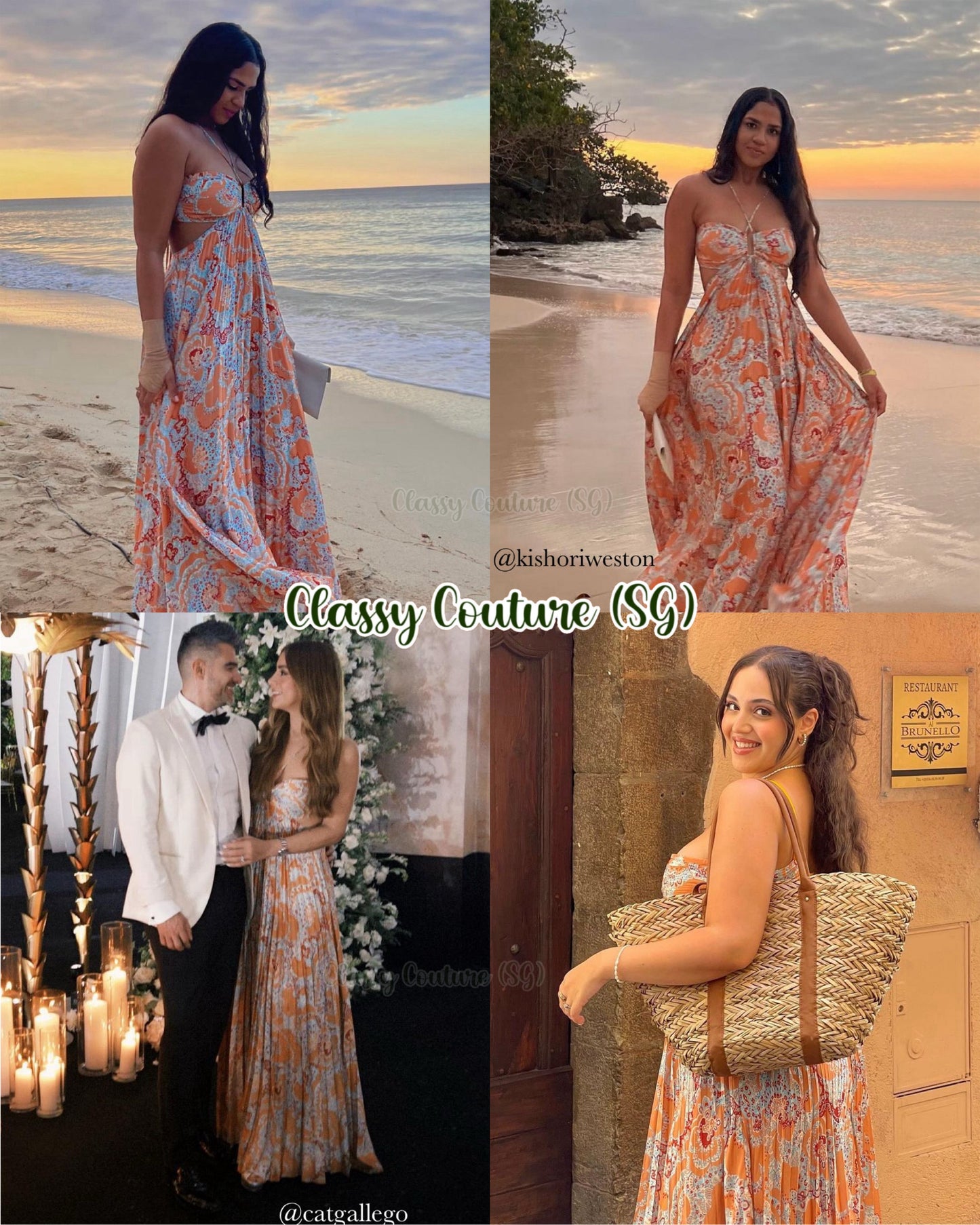 (PART 1/2) 8 Colors! ALC Moira Halter Bustier Maxi Dress