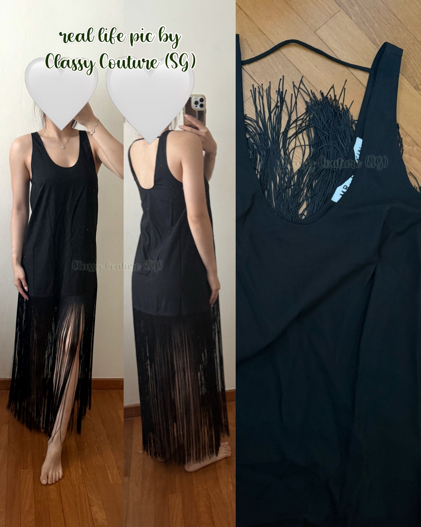ML Tassel Lyocell-blend Fringe Slip Midi Dress