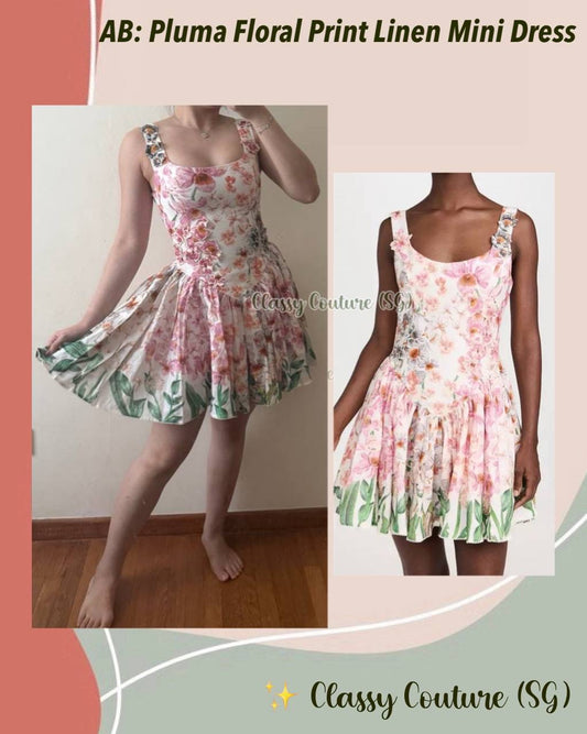 AB Pluma Jardinera Linen Mini Dress