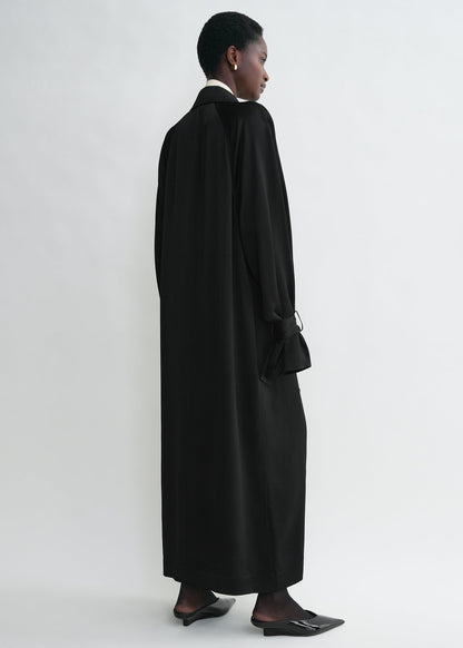 TOT Satin Trench Coat Dress