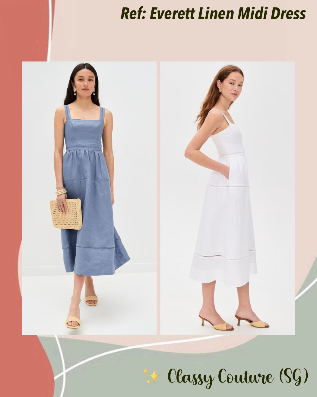 Ref Everett Linen Midi Dress