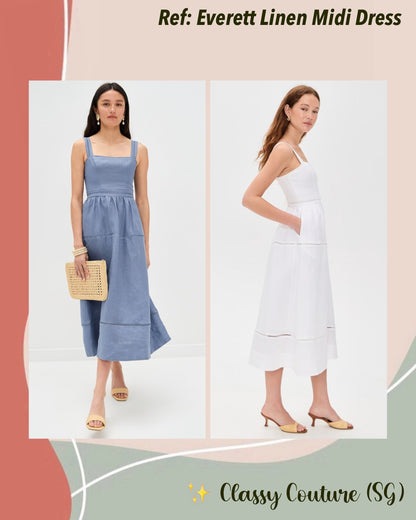 Ref Everett Linen Midi Dress