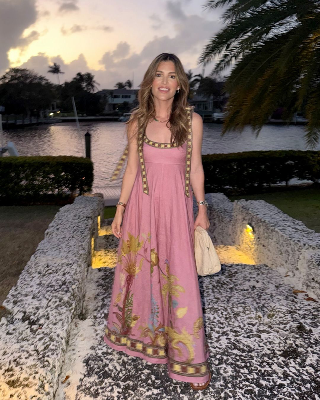 ALM Zuri Pink Ballet Linen Midi Dress Sundress