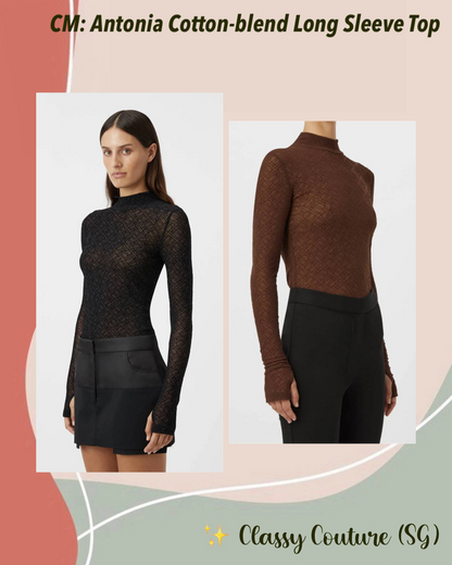 CM Antonia Cotton-blend Long Sleeve Top