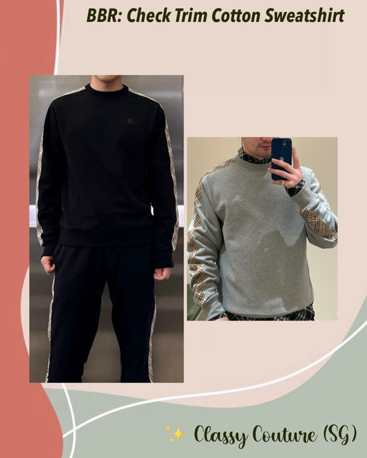 BBR Men’s Check Trim Cotton Sweatshirt