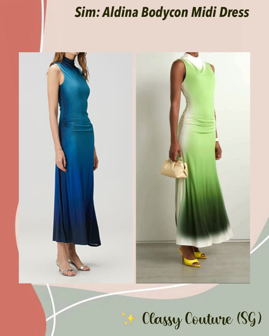 Sim Aldina Bodycon Rayon-Spandex Midi Dress