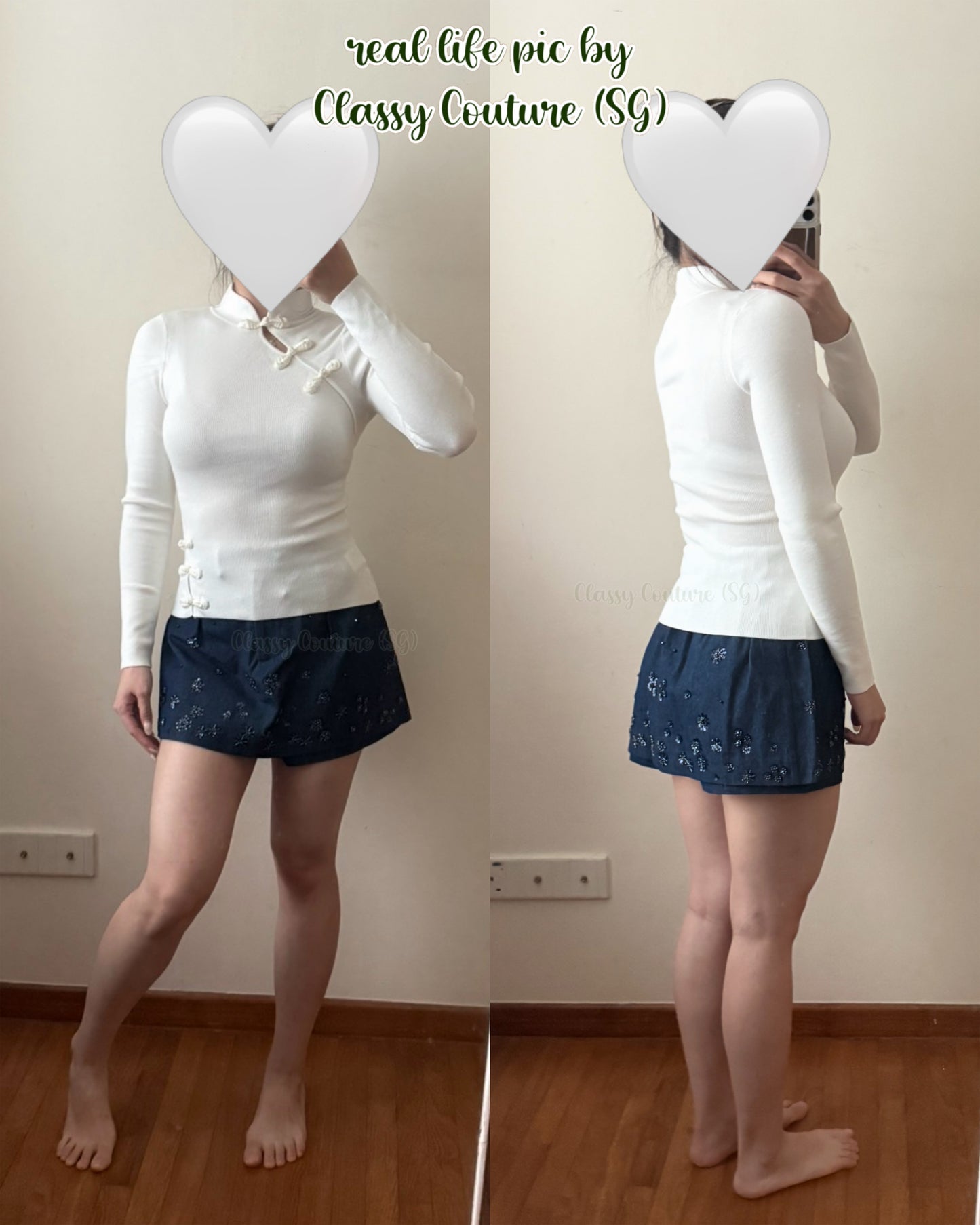 2 Colors! SAU Dakota Viscose Knit Long Sleeve Mandarin Top