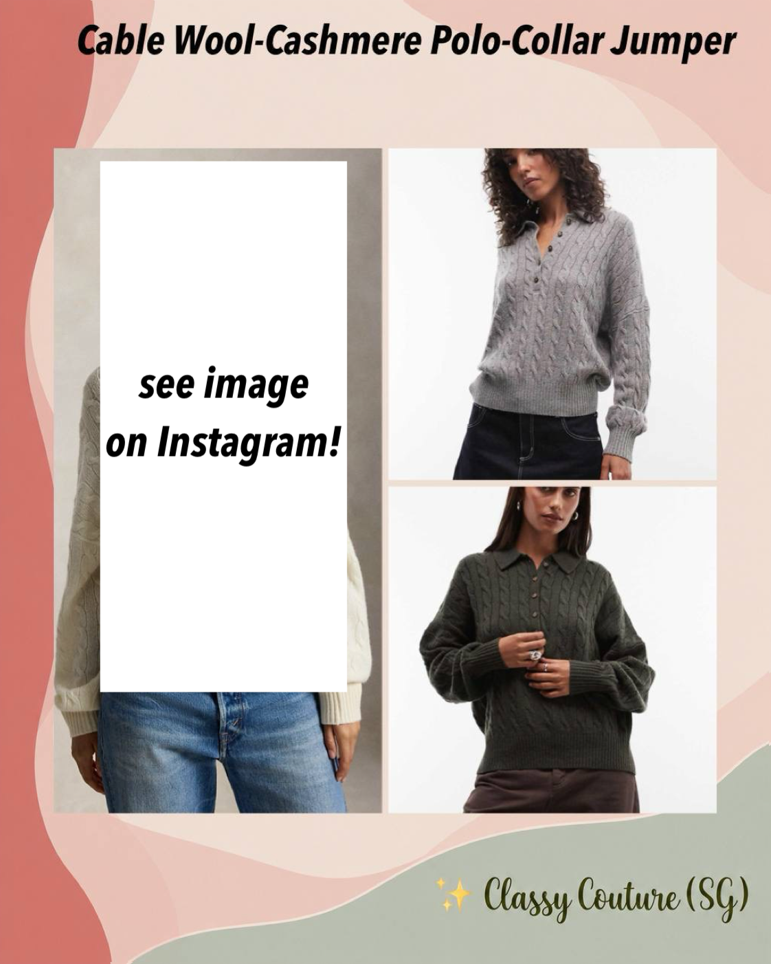 Cable Wool-Cashmere Polo-Collar Quarter Button-down Jumper Sweater