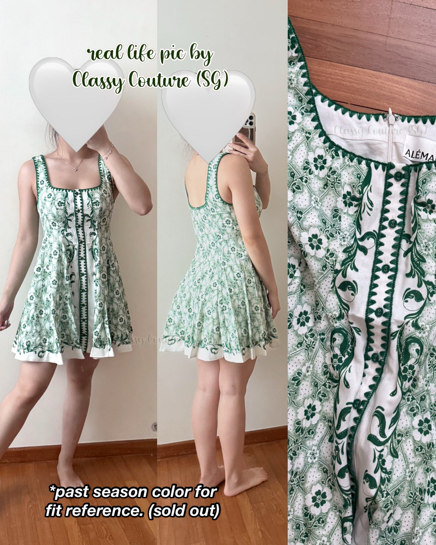 ALM Printed Linen-Cotton Mini Dress in Cream/Brown