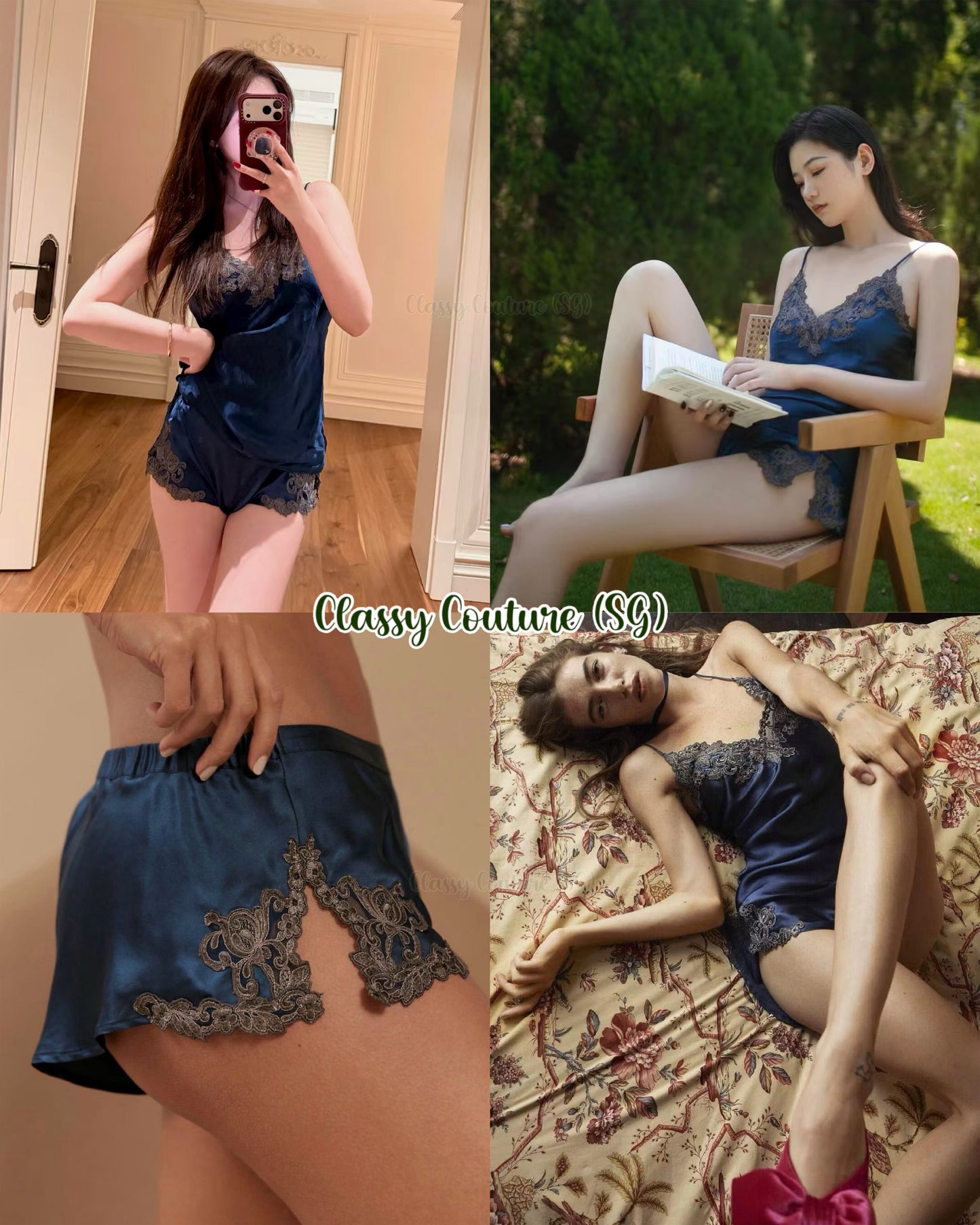 LP Silk Frastaglio Lace-trim Camisole Top | Sleep Shorts | Lounge Set