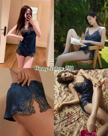 LP Silk Frastaglio Lace-trim Camisole Top | Sleep Shorts | Lounge Set