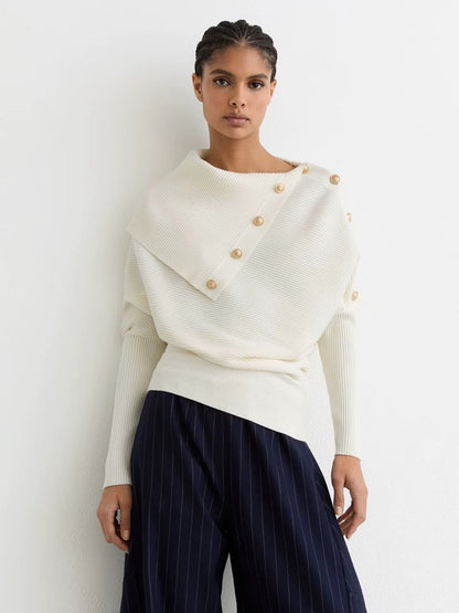 RS Lexi Rib Viscose-blend Knit Off Shoulder Jumper Sweater