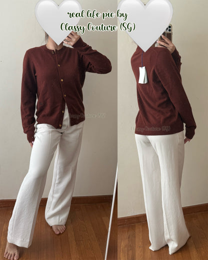 Best!! BBR EKD Logo Embroidered Buttoned Cashmere-Blend Cardigan