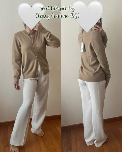 Best!! BBR EKD Logo Embroidered Buttoned Cashmere-Blend Cardigan