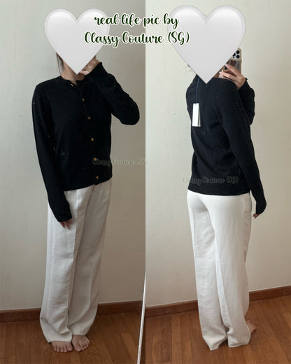 Best!! BBR EKD Logo Embroidered Buttoned Cashmere-Blend Cardigan