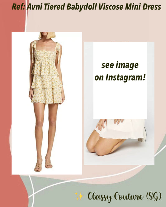 Ref Avni Tiered Babydoll Viscose Mini Dress