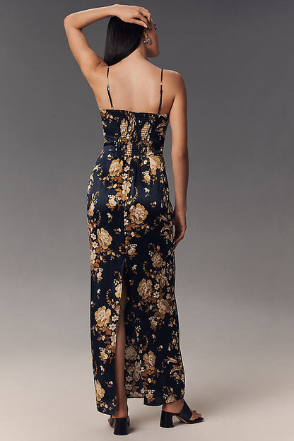 Ref Frankie Silk Maxi Dress in Daiquiri | Divinity