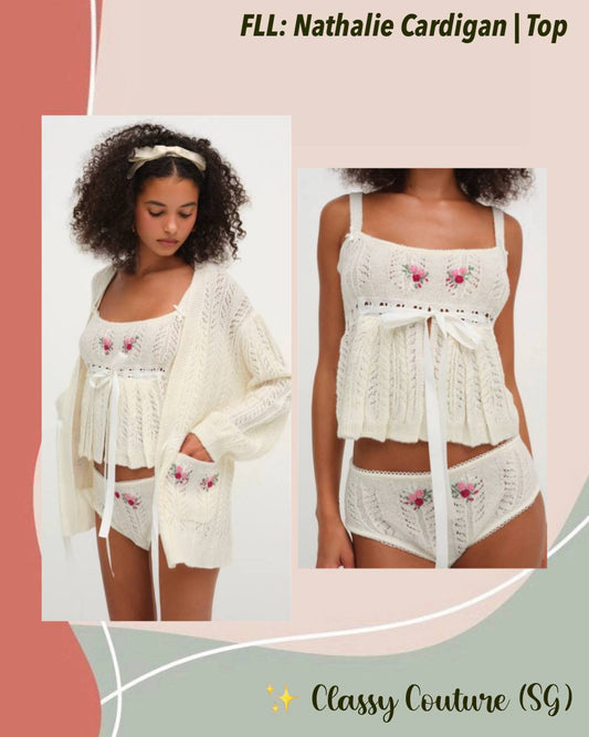 FLL Nathalie Knit Cardigan | Cami Top | Set