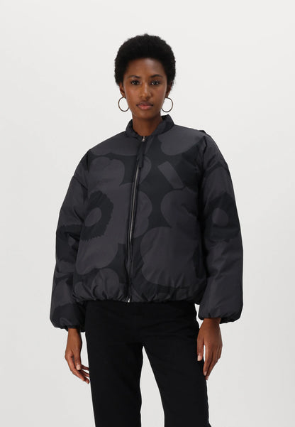 MMK Holkki Unikko Lightweight Reversible Padded Jacket in black/grey