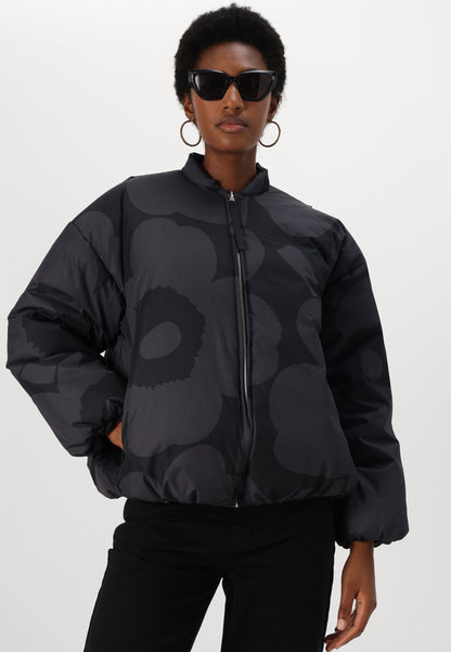 MMK Holkki Unikko Lightweight Reversible Padded Jacket in black/grey