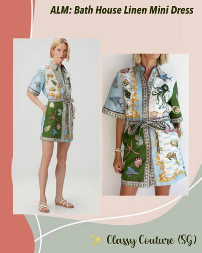 ALM Bath House Linen Mini Dress