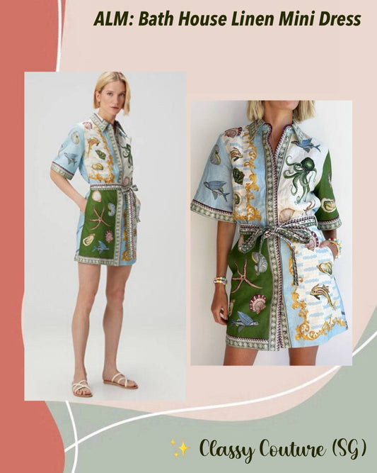 ALM Bath House Linen Mini Dress