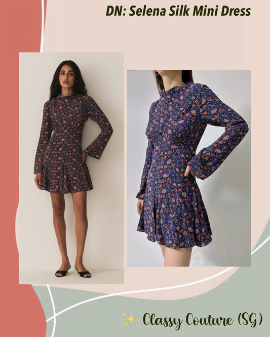 DN Selena Long Sleeved Silk Mini Dress