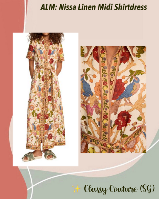 ALM Nissa Linen Midi Shirtdress