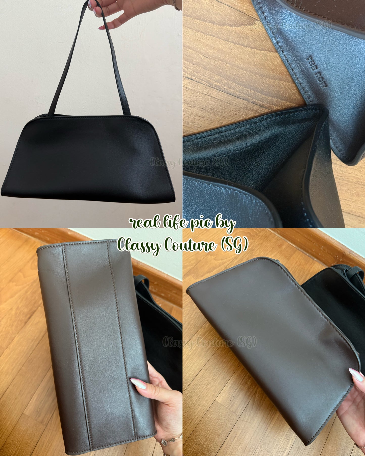 2 Colors! TR Peggy Clutch / Shoulder Bag in Polished Saddle Calfskin Leather
