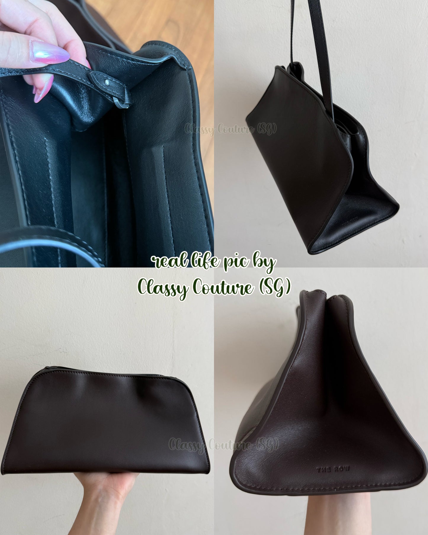 2 Colors! TR Peggy Clutch / Shoulder Bag in Polished Saddle Calfskin Leather