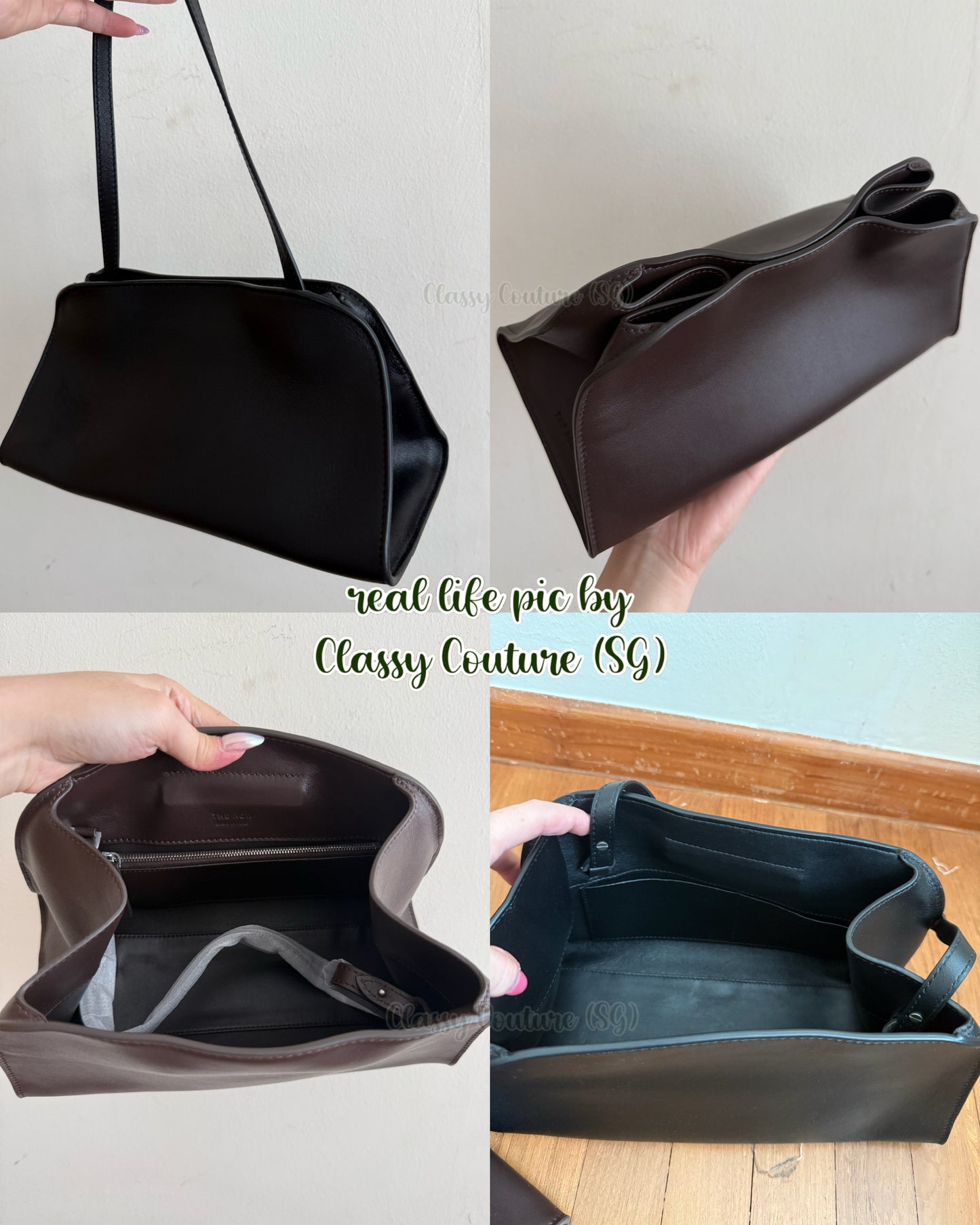 2 Colors! TR Peggy Clutch / Shoulder Bag in Polished Saddle Calfskin Leather
