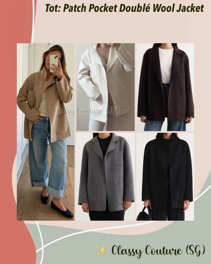 Restock! Tot Patch Pocket Double Wool Jacket