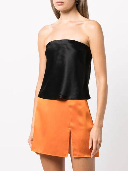 Ref Spritz Strapless Silk Top