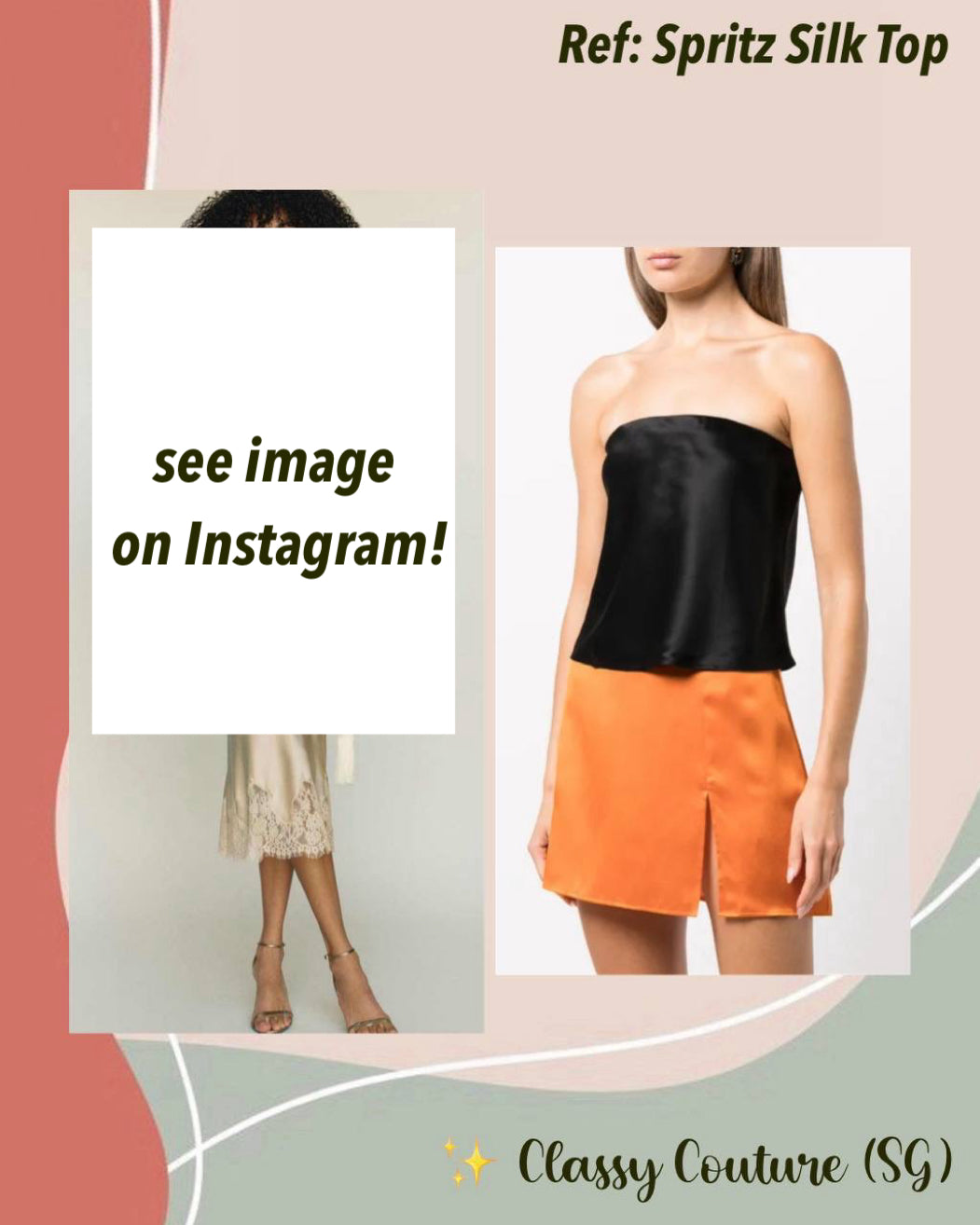 Ref Spritz Strapless Silk Top