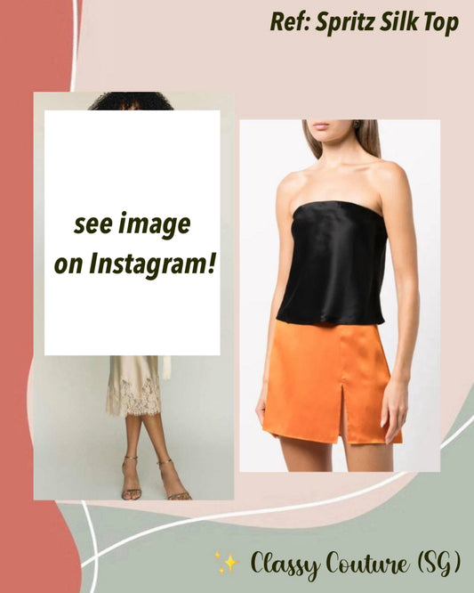 Ref Spritz Strapless Silk Top