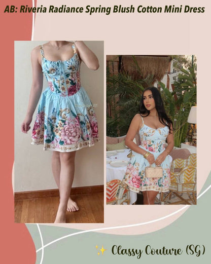 AB Riveria Radiance Spring Blush Cotton Mini Dress