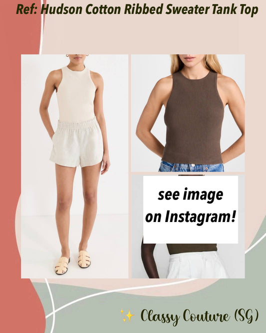 Ref Hudson Cotton Ribbed Sweater Tank Top