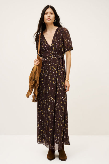BA Kris Viscose Wrap Maxi Dress