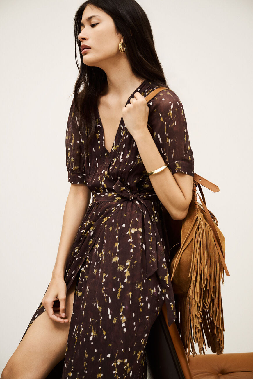 BA Kris Viscose Wrap Maxi Dress