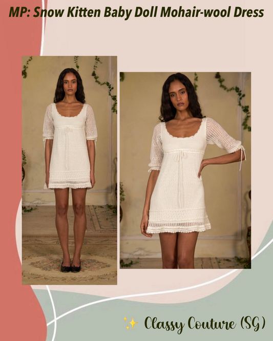 MP Snow Kitten Baby Doll Mohair-wool blend Mini Dress