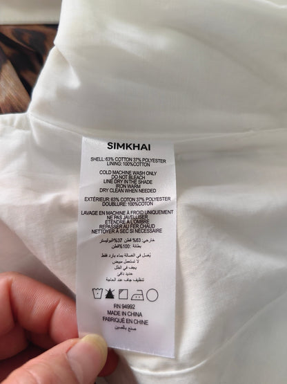 SIM White Emerson Cotton Strapless Bustier Top