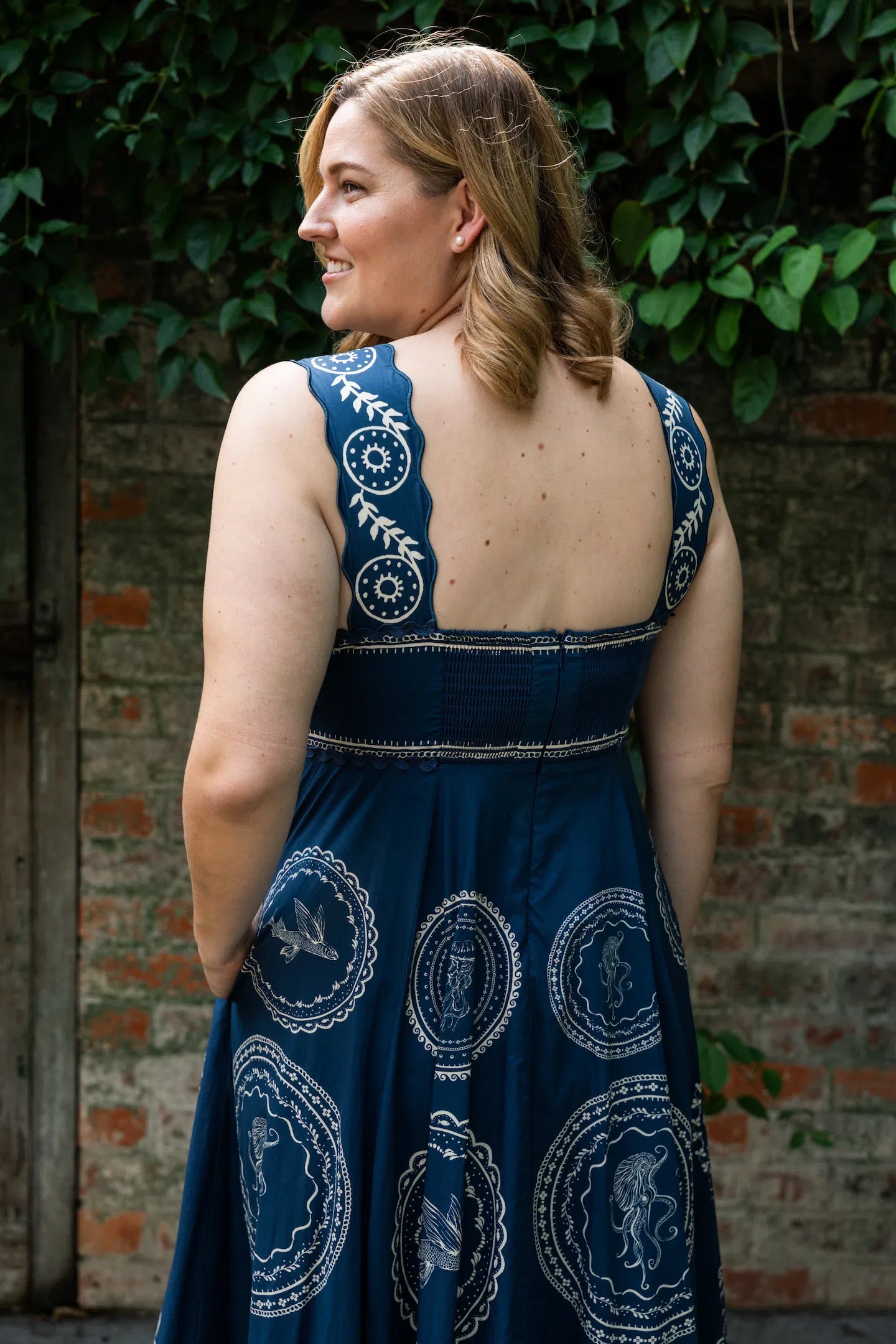 ALM Oceane Summer Cotton Midi Dress Sundress