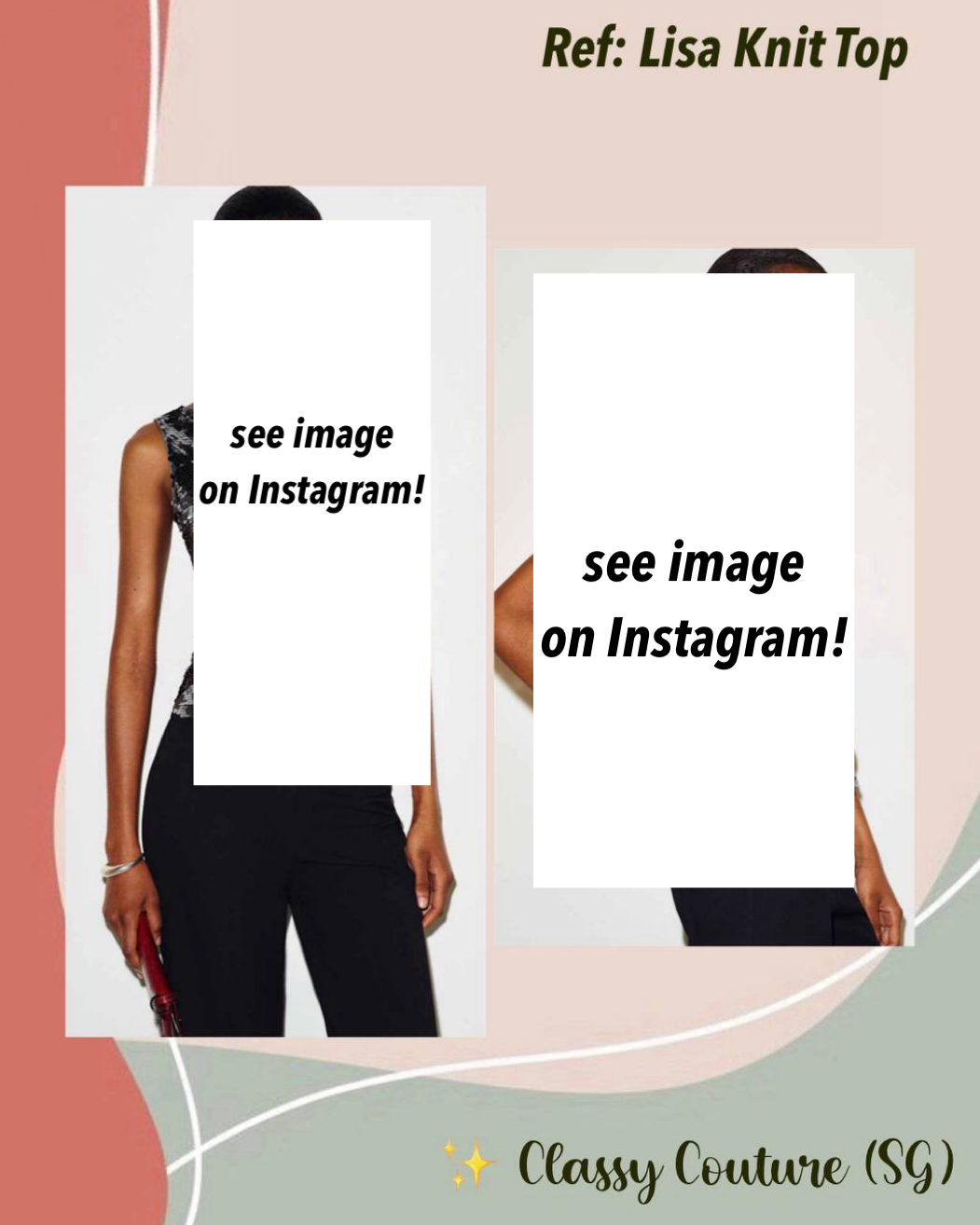 Ref Lisa Sleeveless Knit Top in Black Sequin