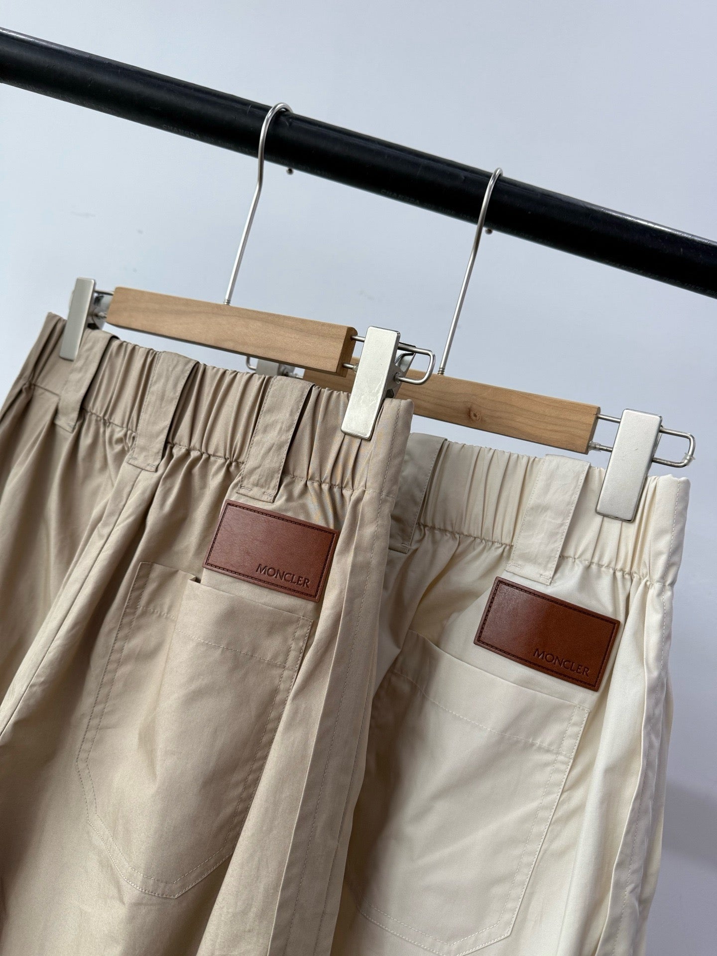 MC Wide Leg Cotton-Blend Belted Trousers Palazzo Pants